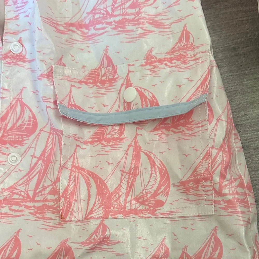 The Beaufort Bonnet Company Pink Sailboat Raincoat - Picture 2 of 4